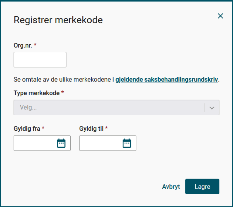 Skjermbilde 12 PT brukerveiledning Estil Registrer merkekode.png
